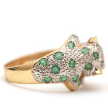 Laden Sie das Bild in den Galerie-Viewer, 14k Emerald Leopard Ring
