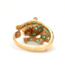 Laden Sie das Bild in den Galerie-Viewer, 14k Emerald Leopard Ring
