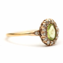 画像をギャラリービューアに読み込む, 14k Rose Cut Diamond Peridot Ring
