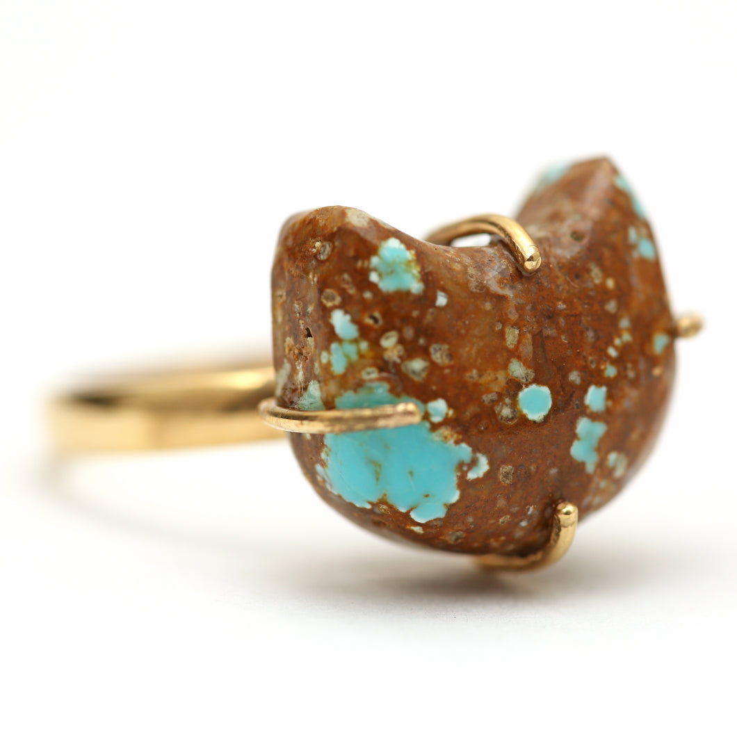 14k Turquoise Kitty Ring
