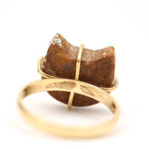 14k Turquoise Kitty Ring