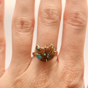 14k Turquoise Kitty Ring