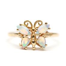 Load image into Gallery viewer, 14k Opal Butterfly Ring
