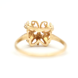 14k Opal Butterfly Ring