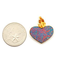 Carica l&#39;immagine nel visualizzatore di Gallery, 14k Flaming Wild Heart Opal Pendant

