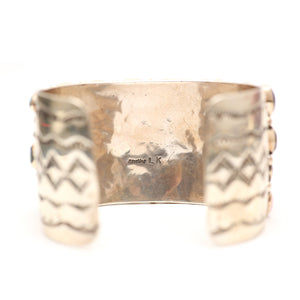 Navajo Sterling MultiStone Cluster Cuff Bracelet