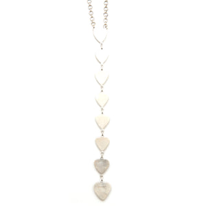Sterling Turquoise #8 Heart Drop Necklace