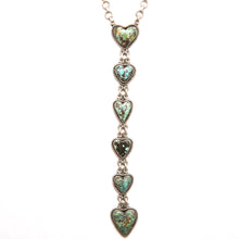 將圖片載入圖庫檢視器 Sterling Lander Turquoise Heart Line Necklace
