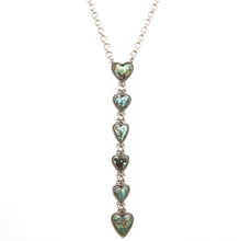 將圖片載入圖庫檢視器 Sterling Lander Turquoise Heart Line Necklace
