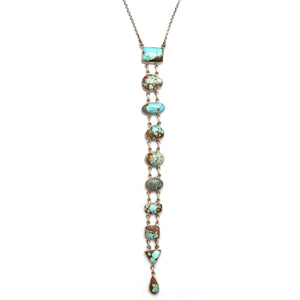 Sterling #8 Turquoise Line Necklace