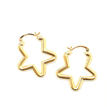 Charger l&#39;image dans la galerie, 14k Star Hoop Earrings
