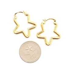 Charger l&#39;image dans la galerie, 14k Star Hoop Earrings
