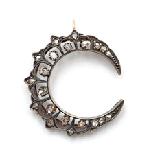 將圖片載入圖庫檢視器 SOLD TO A***Victorian Rose Cut Diamond Moon Pendant
