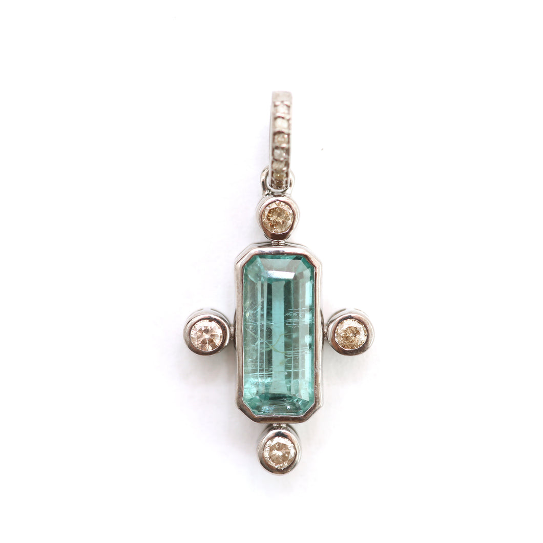 Diamond Kyanite Pendant