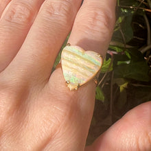 Load image into Gallery viewer, 14k Striped Opal Heart Ring

