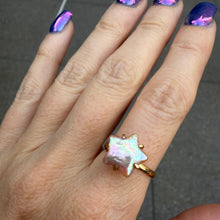 画像をギャラリービューアに読み込む, 14k Pink Pearl Star Ring
