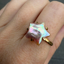 画像をギャラリービューアに読み込む, 14k Pink Pearl Star Ring
