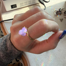 Load image into Gallery viewer, 14k Freeform Purple Mexican Opal Ring
