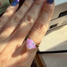 Load image into Gallery viewer, 14k Freeform Purple Mexican Opal Ring
