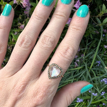 Load image into Gallery viewer, 14k Victorian Moonstone Heart Ring

