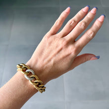 画像をギャラリービューアに読み込む, 14k Italian Diamond Curb Link Bracelet
