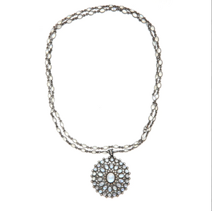 Moonstone Diamond Necklace