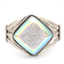 將圖片載入圖庫檢視器 Navajo Sterling Druzy Cuff Bracelet
