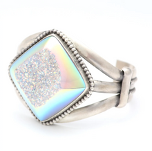 將圖片載入圖庫檢視器 Navajo Sterling Druzy Cuff Bracelet
