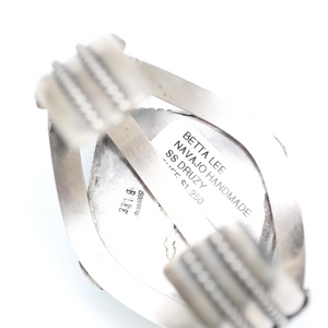 Navajo Sterling Druzy Cuff Bracelet