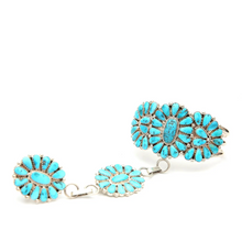 Load image into Gallery viewer, Navajo Turquoise Cluster Ring Cuff
