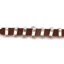 Load image into Gallery viewer, Navajo Kingman Turquoise Leather Bracelet
