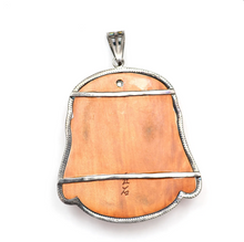 Laden Sie das Bild in den Galerie-Viewer, Giant Sterling Diamond Wooden Buddha Pendant
