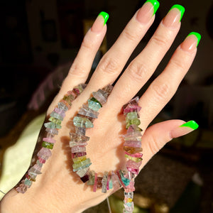 14k Rainbow Tourmaline Necklace