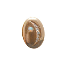 將圖片載入圖庫檢視器 14k Victorian Rose Cut Diamond Moon Pendant

