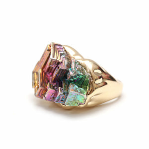 14k Rainbow Bismuth "Woah" Ring