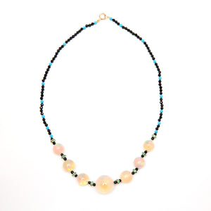 14k Giant Opal Bead Necklace