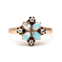 Laden Sie das Bild in den Galerie-Viewer, 10k Victorian Opal Diamond Ring
