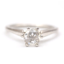 將圖片載入圖庫檢視器 Platinum Rose Cut Diamond Ring
