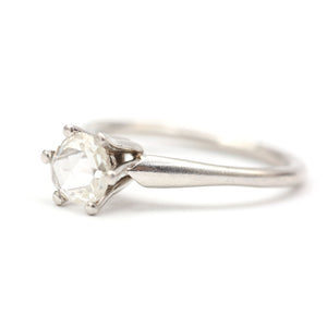 Platinum Rose Cut Diamond Ring