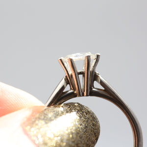 Platinum Rose Cut Diamond Ring