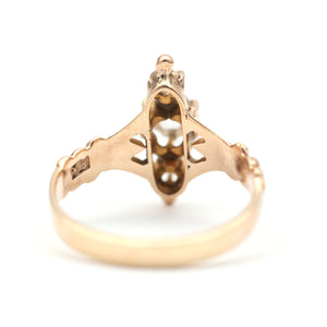 15k Victorian Rose Cut Diamond Ring