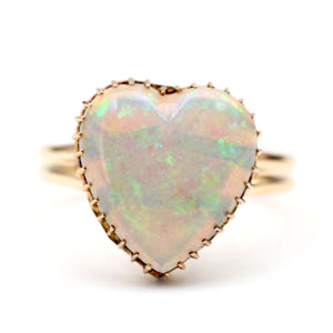 Giant Opal Heart Ring