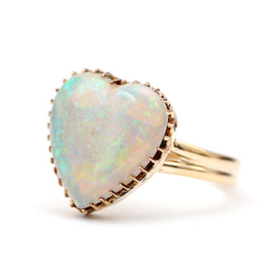 Giant Opal Heart Ring