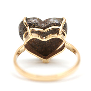 14k Boulder Opal Heart Ring