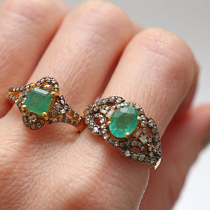 Diamond Emerald Rings