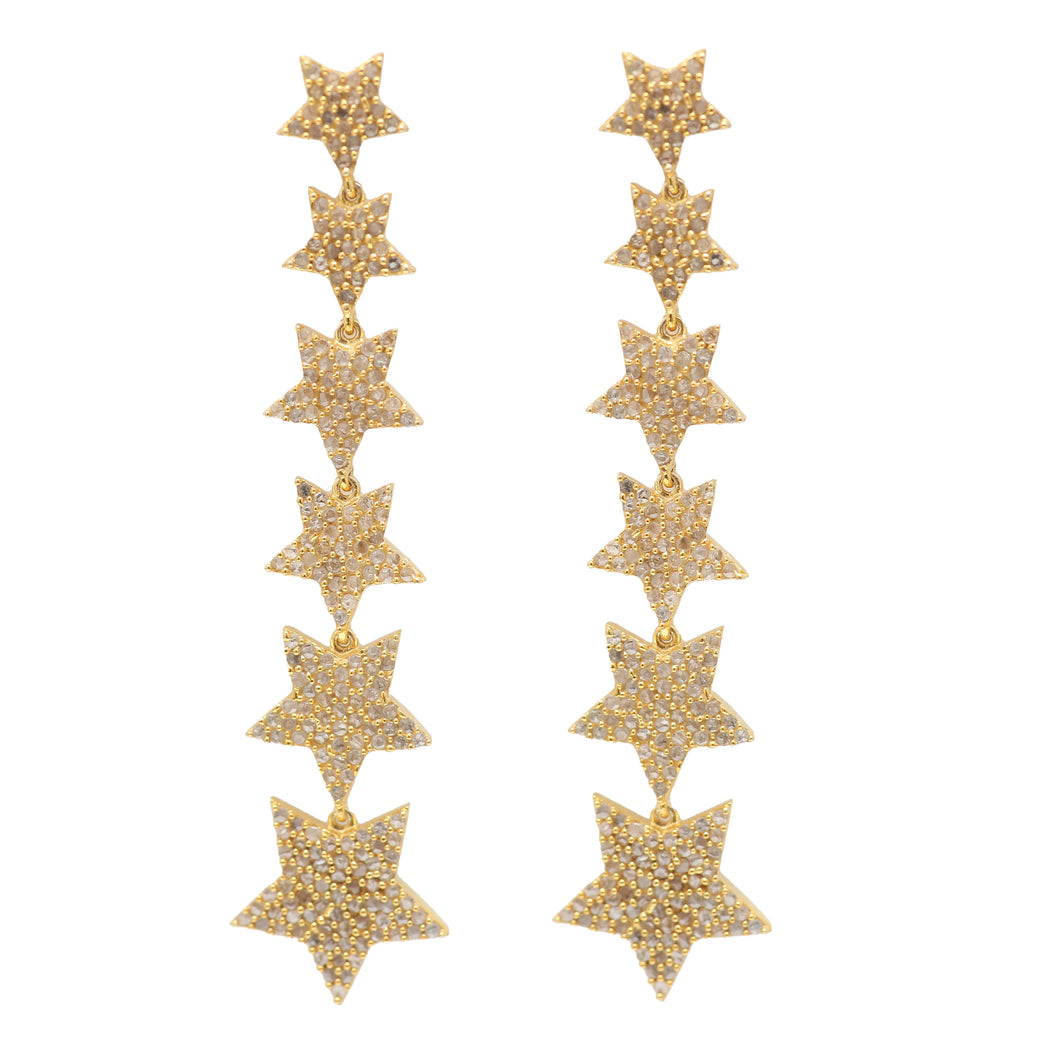 Diamond Falling Star Earrings