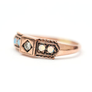 10k Opal Diamond Band