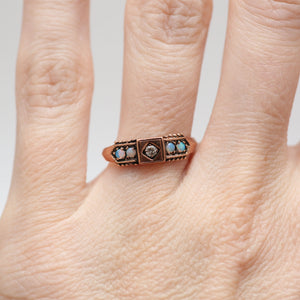 10k Opal Diamond Band