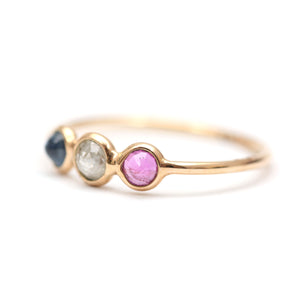 14k Ruby Diamond Sapphire Ring