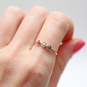 14k Ruby Diamond Sapphire Ring